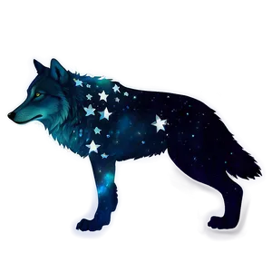 Alpha Wolf With Stars PNG Ixs6 PNG