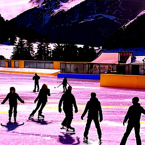 Alpine Ice Rink Mountain View Png Qsu98 PNG image