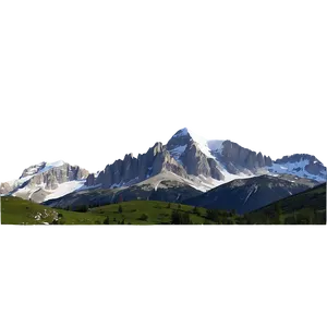 Alpine Mountains Panorama PNG 05032024