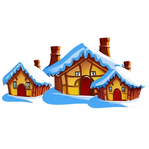 Alpine Snow Village PNG Bkh