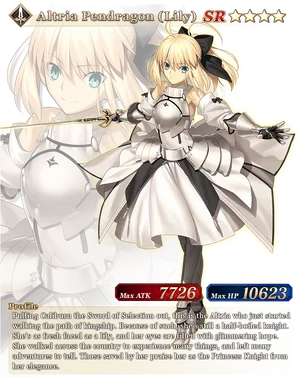 Altria Pendragon Lily S R Card PNG image