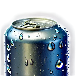 Aluminum Can With Drops PNG 06252024
