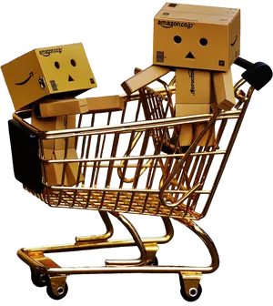 Amazon Box Characters Shopping Cart