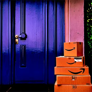 Amazon Box On Doorstep Png 06132024 PNG image