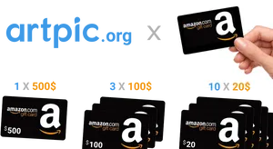 Amazon Gift Card Giveaway Promotion PNG image