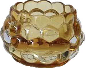 Amber Glass Ashtray PNG image