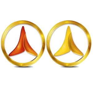 Amber Yellow Circle Emblem PNG 83