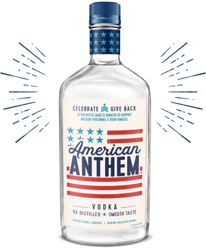 American Anthem Vodka Bottle PNG image