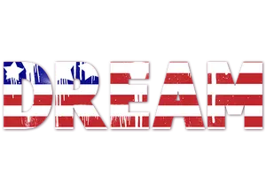 American Dream Text Graphic PNG image