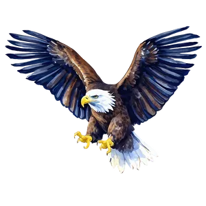 American Eagle Watercolor PNG Bku80 PNG