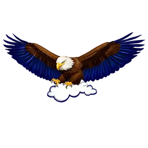 American Eagle With Clouds Png 06122024 PNG image