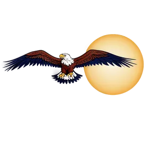 American Eagle With Sun Background PNG 06122024 PNG