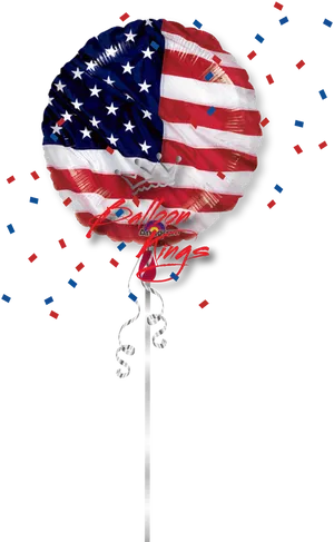 American Flag Balloon Celebration PNG image