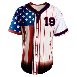 American Flag Baseball Jersey Png 06282024 PNG image