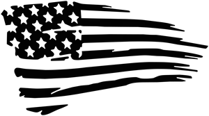 American Flag Blackand White PNG image