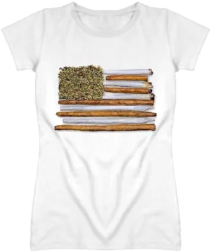 American Flag Blunt Design T Shirt PNG image