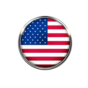 American Flag Button Design PNG image