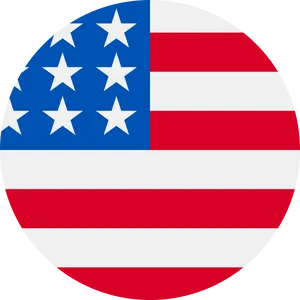 American Flag Circle Graphic PNG image