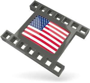 American Flag Film Strip Icon PNG image