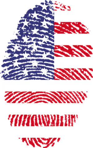 American Flag Fingerprint Art PNG image