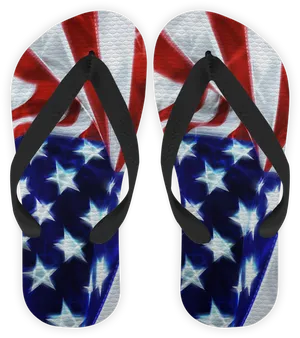 American Flag Flip Flops PNG