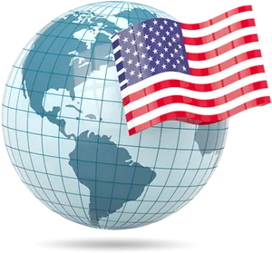 American Flag Globe PNG image