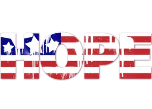 American Flag Hope Text