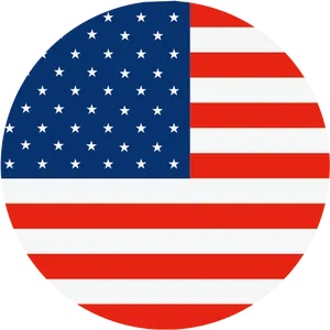 American Flag Round Icon PNG image
