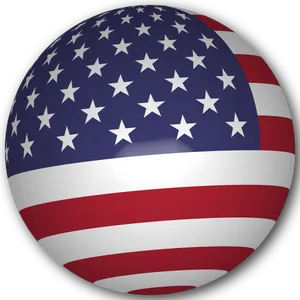 American Flag Sphere Graphic PNG image