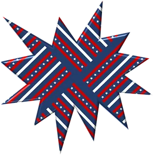 American Flag Starburst Pattern PNG image