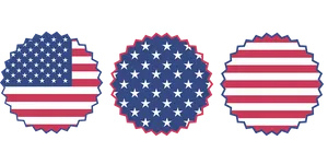 American Flag Starsand Stripes Badges
