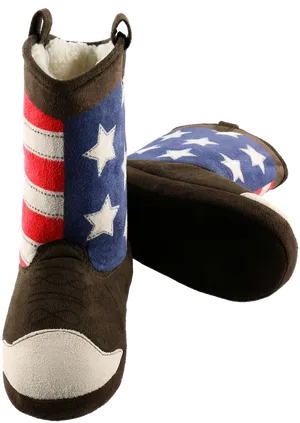 American Flag Theme Cowboy Boots PNG image