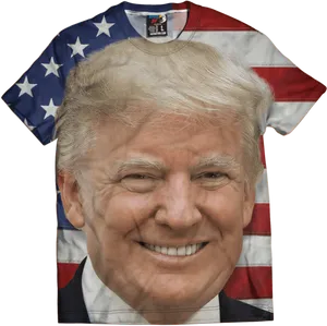 American Flag Trump T Shirt Design PNG image