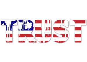 American Flag Trust Graphic PNG