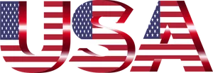 American Flag U S A Letters PNG image