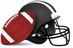 American Football Helmetand Ball