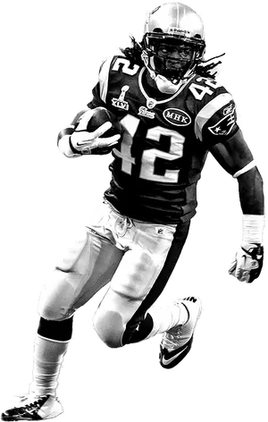 American Football Player In Action PNG image