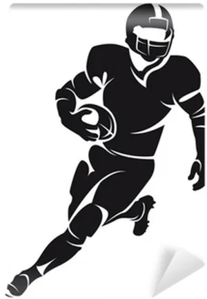 American Football Player Silhouette PNG