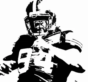 American Football Player Silhouette PNG image