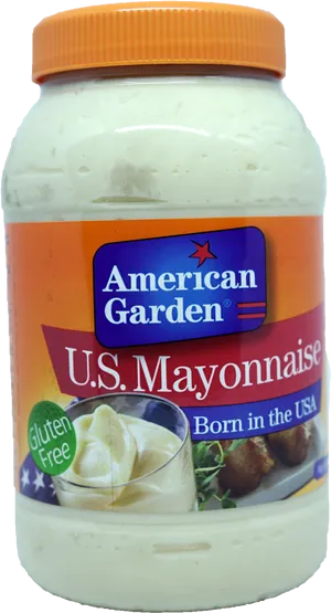 American Garden U S Mayonnaise Jar PNG image