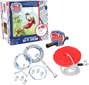 American Ninja Warrior Zipline Kit PNG