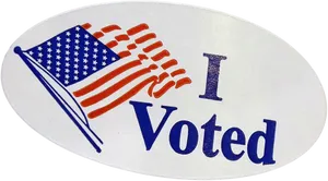 American Voting Sticker PNG image