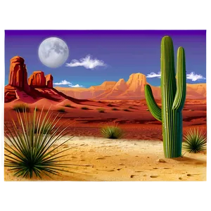 American Western Desert Scene Png 05212024 PNG image