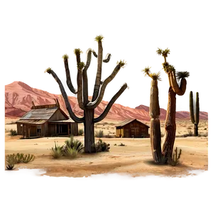 American Western Desert Scene PNG Ijv