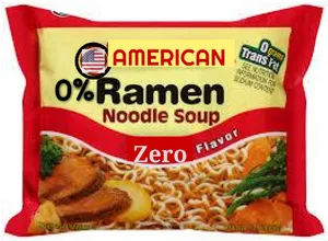 American Zero Flavor Ramen Package PNG image