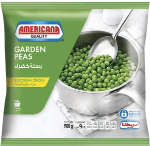 Americana Garden Peas Packaging PNG image