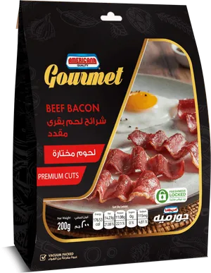 Americana Gourmet Beef Bacon Package PNG image