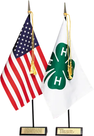 Americanand4 H Flags Display PNG image