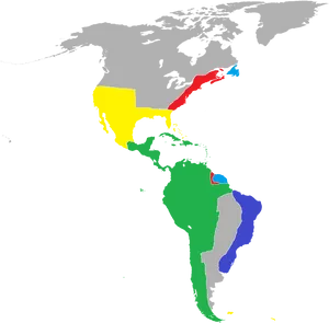 Americas Climate Zones Map PNG image