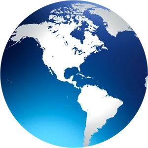 Americas View World Globe PNG image